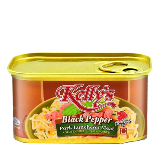 KELLY'S PORK LUNCHEON MEAT BLACK PEPPER 200GM