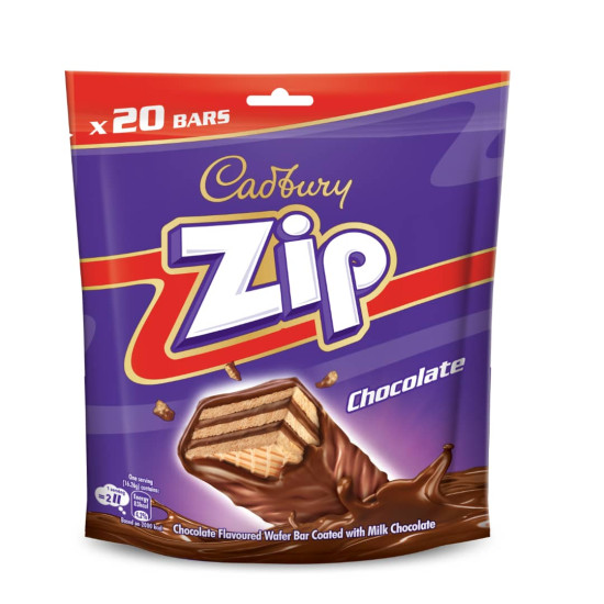 CADBURY ZIP CHOCOLATE SINGLE BAG 160GM