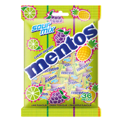 MENTOS POUCH BAG SOUR MIX 36S MENTOS POUCH BAG SOUR MIX 36S