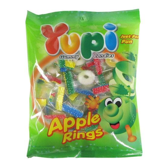 YUPI APPLE RING 120GM