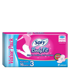 SOFY BODY FIT DAY MAXI WING 23CM 16'SX3 SOFY BODY FIT DAY MAXI WING 23CM 16'SX3