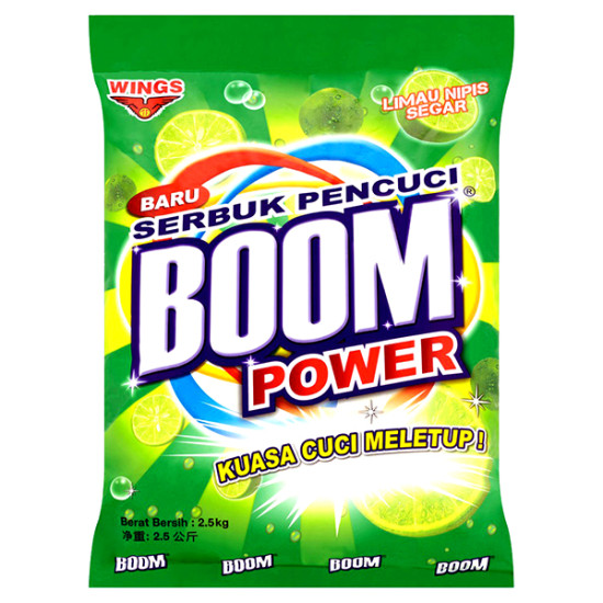 BOOM DETERGENT POWDER LIME 2.3KG