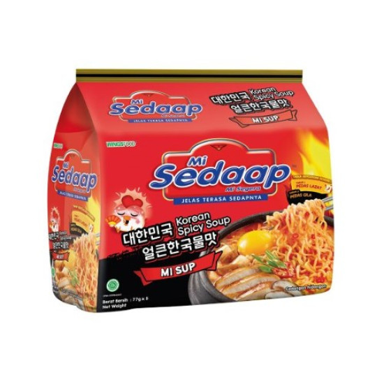 MI SEDAAP SOUP KOREAN SPICY 77GM*5