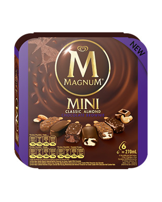 WALL'S MINI MAGNUM CLASSIC + ALMOND + BROWNIE MIX 