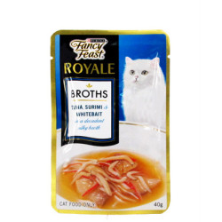 FANCY FEAST BROTHS TUNA SURIMI & WHITEBAIT 40GM