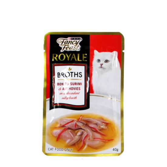 FANCY FEAST BROTHS BONITO SURIMY ANCHOVY 40G