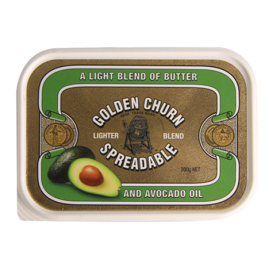 GOLDEN CHURN AVACADO TUB BUTTER 200G