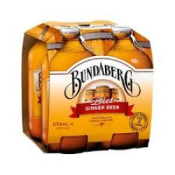 BUNDABERG GINGER BEER DIET 375ML*4