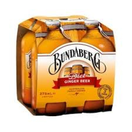 BUNDABERG GINGER BEER DIET 375ML*4