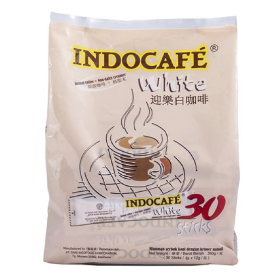 INDOCAFE WHITE COFFEE NO SUGAR ADDED 12GM*30