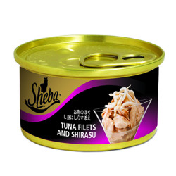 SHEBA (CAN) TUNA FILLETS & SHIRASU 85G SHEBA (CAN) TUNA FILLETS & SHIRASU 85G