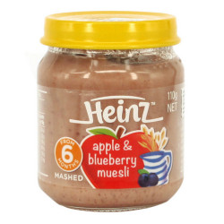 HEINZ APPLE & BLUEBERRY MUESLI 110G