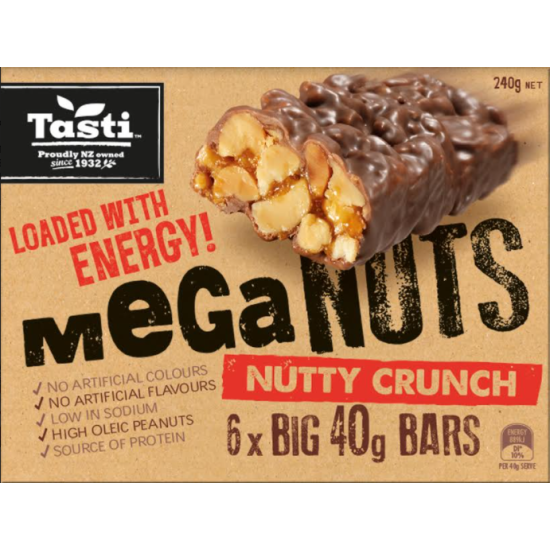 TASTI MEGANUTS NUTTY CRUNCH 40GM*6