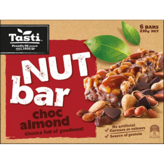 TASTI NUT BAR CHOC ALMOND 35GM*6