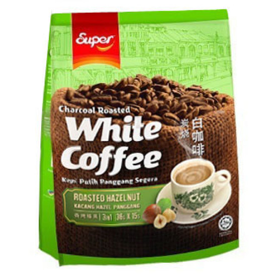 SUPER CHARCOAL WHITE COFFEE HAZELNUT 36GM*15