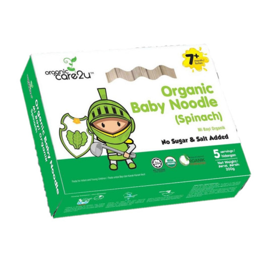 ORGANIC CARE2U BABY NOODLE SPINACH 200G