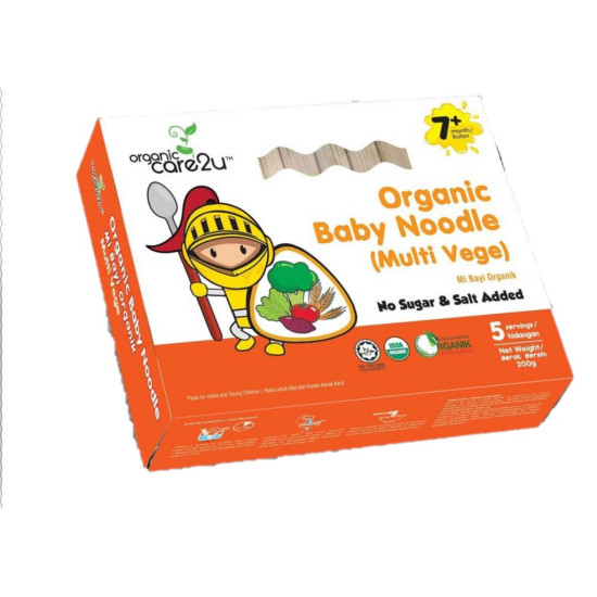 ORGANIC CARE2U BABY NOODLE MULTI VEGE 200G