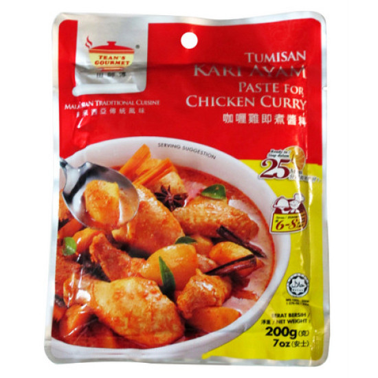 TEAN'S GOURMENT CHICKEN CURRY PASTE 200G