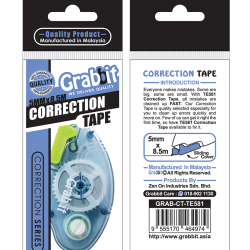 GRABBIT CORRECTION TAPE 5MMx8.5M 1PCS GRABBIT CORRECTION TAPE 5MMx8.5M 1PCS