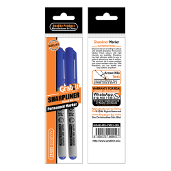GRABBIT SHARPLINER PERMANENT MARKER BL 2PCS