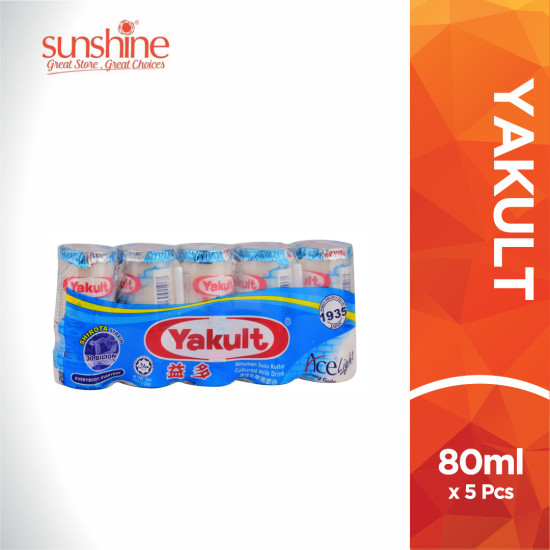 YAKULT ACE LIGHT CULTURED MILK 5*80ML