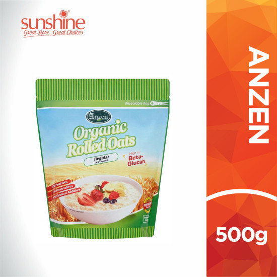 ANZEN ORGANIC OATS REGULAR 500GM