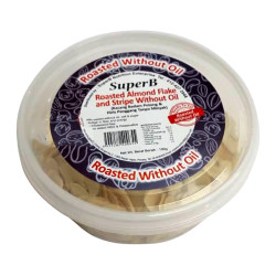 SUPERB ROASTED ALMOND FLAKE & STRIPE 100GM SUPERB ROASTED ALMOND FLAKE & STRIPE 100GM