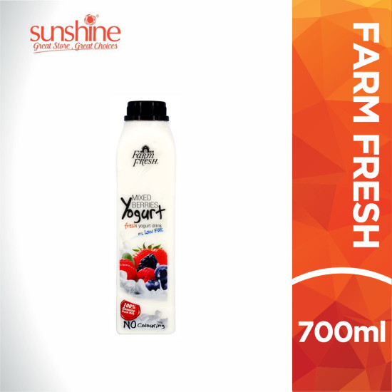 FARM FRESH YOGURT DRINK MIXED BERRIES 700ML