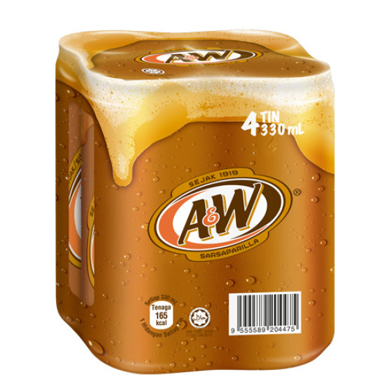 A&W SARSAPARILLA 320ML*4