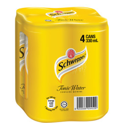SCHWEPPES TONIC WATER 330ML*4 SCHWEPPES TONIC WATER 330ML*4