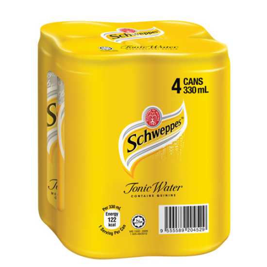 SCHWEPPES TONIC WATER 330ML*4