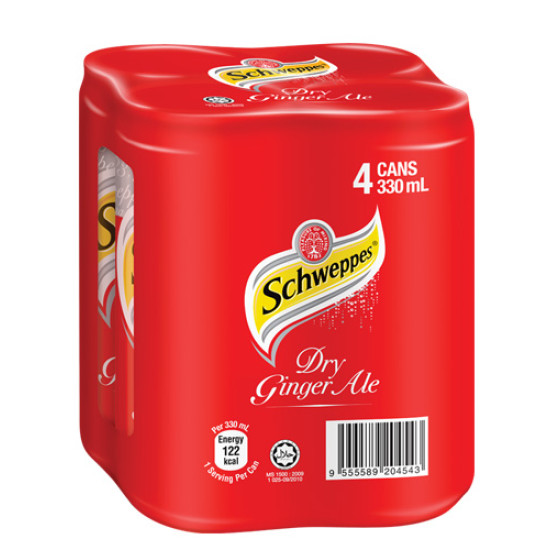 SCHWEPPES GINGER ALE 330ML*4