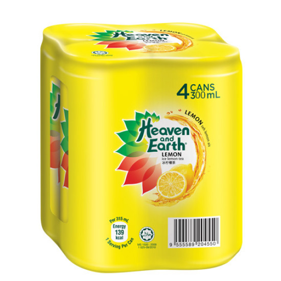 HEAVEN AND EARTH ICE LEMON TEA 300ML*4