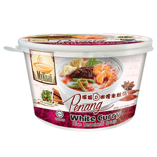 MYKUALI PENANG WHITE CURRY BIHUN SOUP BOWL 90GM