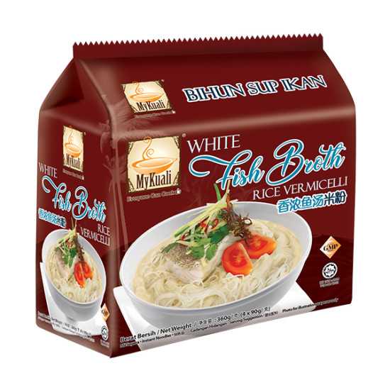 MYKUALI WHITE FISH BROTH BIHUN SOUP 90GM*4