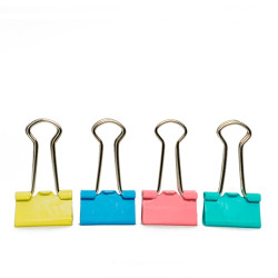 GRABBIT BINDER CLIPS 15MM MIX COL 17PCS GRABBIT BINDER CLIPS 15MM MIX COL 17PCS