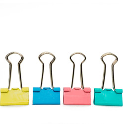 GRABBIT BINDER CLIPS 19MM MIX COL 15PCS GRABBIT BINDER CLIPS 19MM MIX COL 15PCS