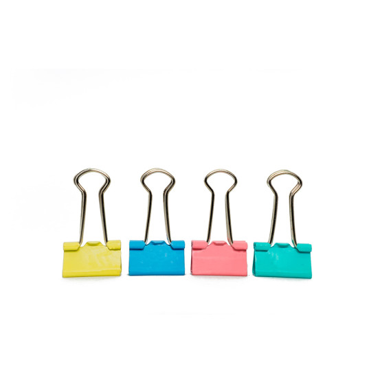 GRABBIT BINDER CLIPS 19MM MIX COL 15PCS