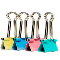 GRABBIT BINDER CLIPS 32MM MIX COL 4PCS GRABBIT BINDER CLIPS 32MM MIX COL 4PCS