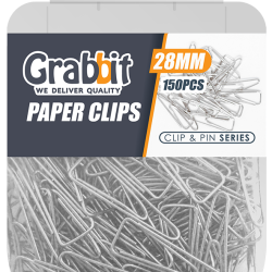 GRABBIT PAPER CLIPS 28MM TRIANGLE 150PCS GRABBIT PAPER CLIPS 28MM TRIANGLE 150PCS