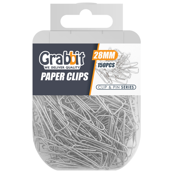 GRABBIT PAPER CLIPS 28MM TRIANGLE 150PCS