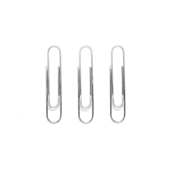 GRABBIT PAPER CLIPS 50MM ROUND SILVER 50PCS