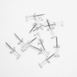 GRABBIT PUSH PINS TRANSPARENT WH 70PCS GRABBIT PUSH PINS TRANSPARENT WH 70PCS
