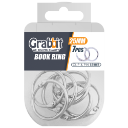 GRABBIT BOOK RING 25MM 7PCS GRABBIT BOOK RING 25MM 7PCS