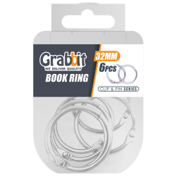 GRABBIT BOOK RING 32MM 6PCS GRABBIT BOOK RING 32MM 6PCS