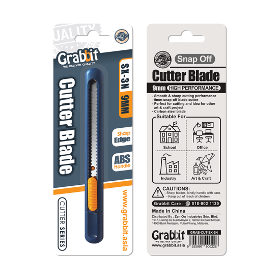 GRABBIT 9MM SNAP-OFF BLADE CUTTER (ABS HANDLE)