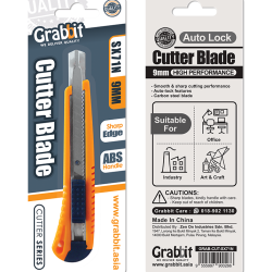 GRABBIT 9MM AUTO-LOCK PLASTIC SNAP-OFF BLADE CUTTE GRABBIT 9MM AUTO-LOCK PLASTIC SNAP-OFF BLADE CUTTE