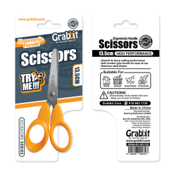 GRABBIT 13.5CM SCISSOR ERGONOMIC HANDLE GRABBIT 13.5CM SCISSOR ERGONOMIC HANDLE