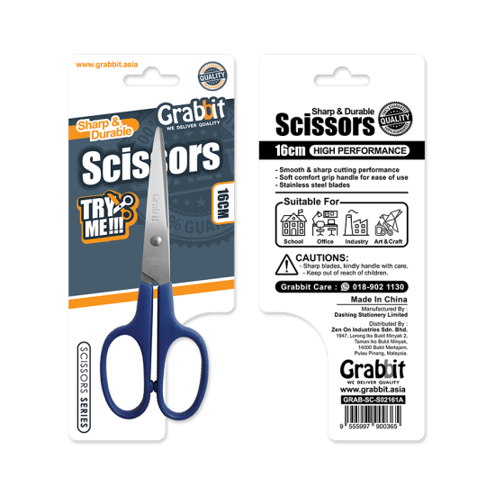 GRABBIT 16CM SHARP&DURABLE SCISSOR