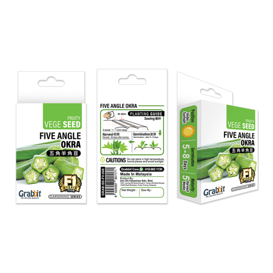 GRABBIT FIVE ANGLE OKRA-F1 6SEEDS